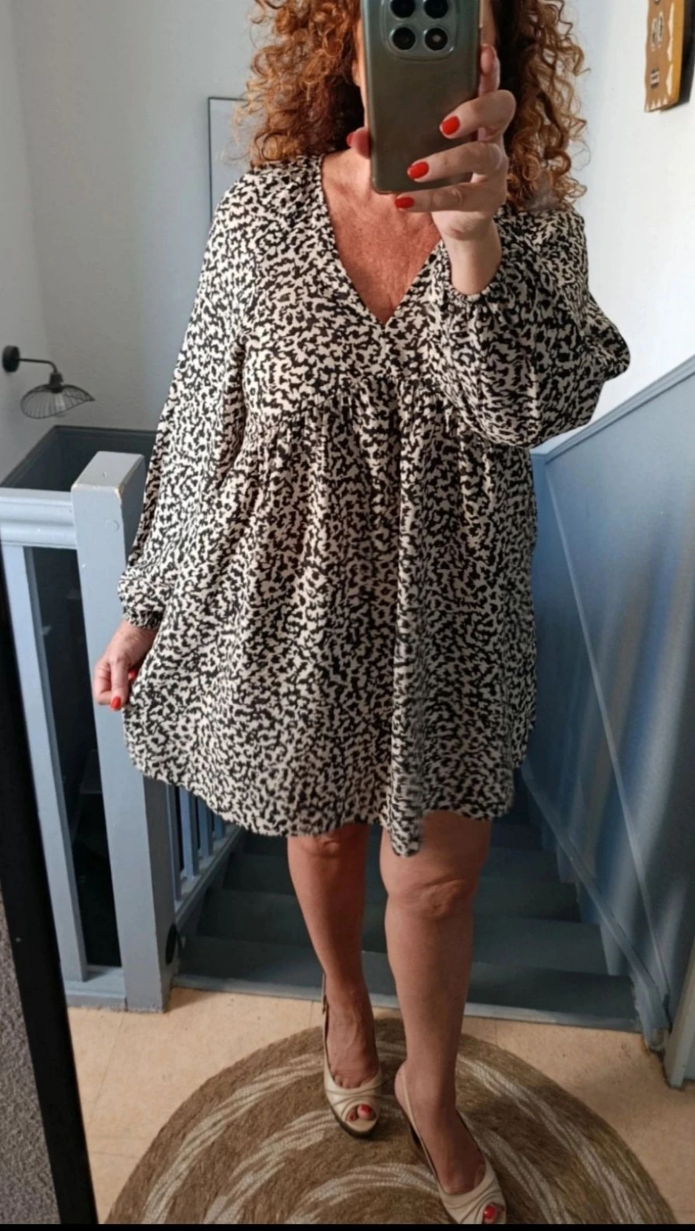 Babydoll jurk van viscose H&M maat 40/42 – photo 2